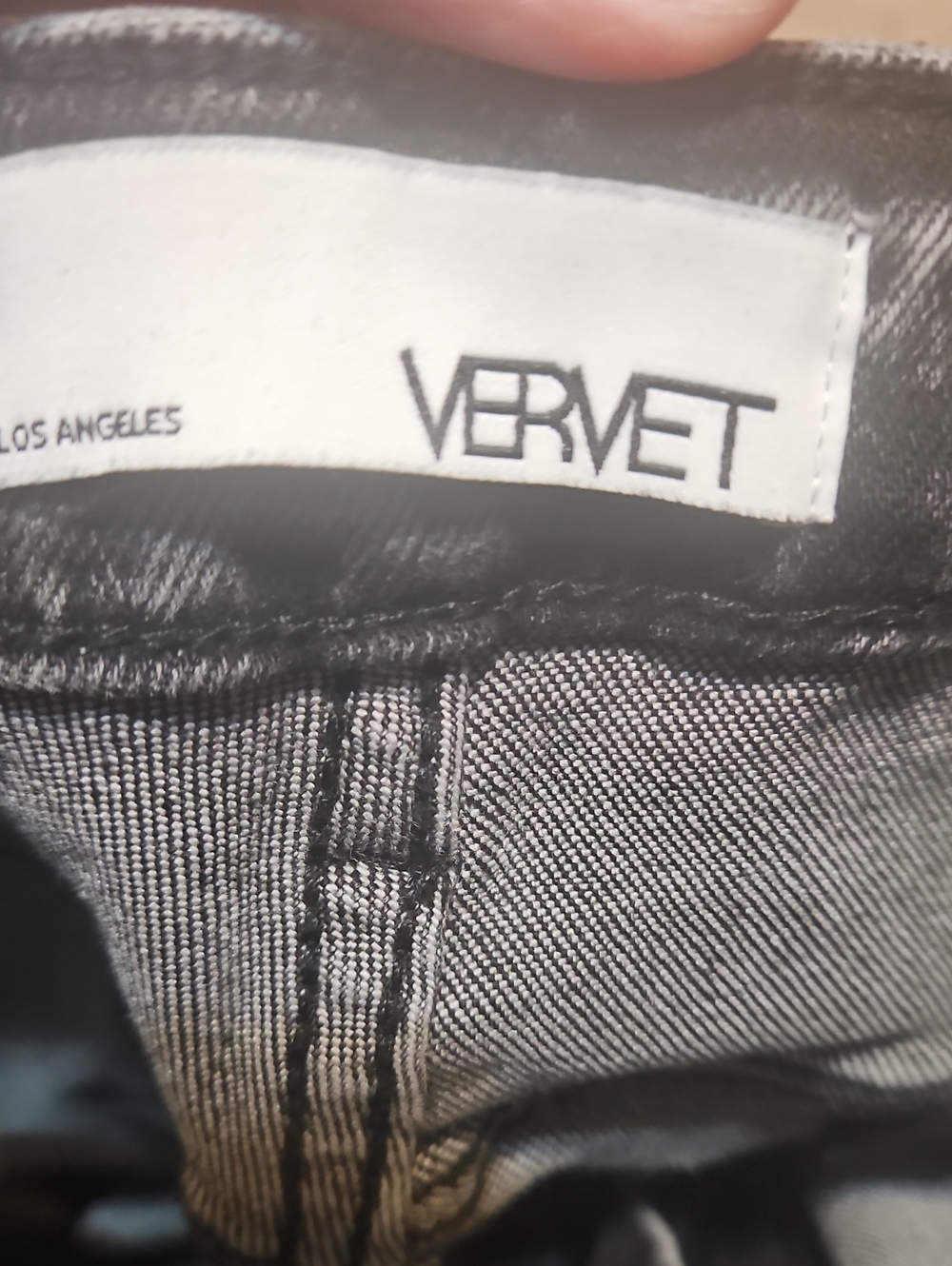 Vervet High-Rise Acid Washed Black Flare Distressed Jeans - Picture 9 of 11